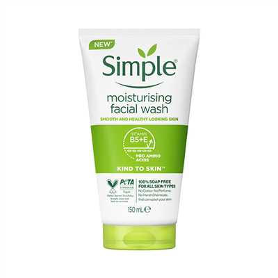 ژل شستشوی صورت سیمپل مخصوص پوست خشک حجم 150میلی لیترsimple